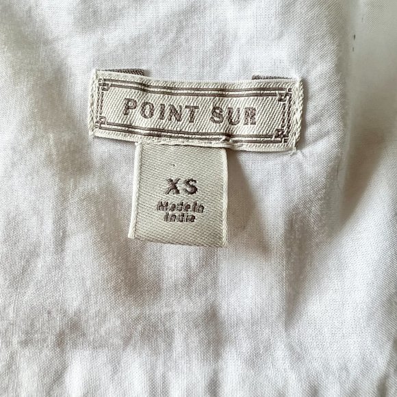 Point Sur white eyelet short sleeve peplum blouse with cap sleeves - Picture 5 of 9